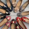 Moda Lady Presente Sapatos Casuais Balé Flatos de Balé Vara VaLa Duas Duas Sandálias Designer de Luxúria Low Slide Top Qualidade Genuína Couro Sandale Bow Sapato de Dança