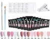 Nagelgel 5st 15 ml poly set för förlängning finger snabb byggnad 15 färger polyglar förlängningar akryl polsk5120062