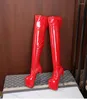 Buty sdtrft damskie buty taniec na słupie 22 cm cienkie obcasy sztylet nad kolanem długa platforma Kobiety Pumps Red Cosplay Botas Mjer