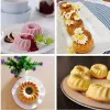 Formen 4pcs Silikon Muffin Tasse Kuchenform machen Kekse Muffin Schokoladenform Kuchen Pudding Gelee Schimmel DIY wiederverwendbare Backzubehör