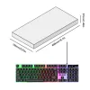 Klavyeler Oyun Klavye 98 Anahtarlar Mekanik Klavye 1.5m Kablo Kablolu USB Klavye PC Gamer için Bilgisayar Dizüstü Bilgisayar için Yedi Renk Işığı