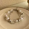 Joyería de beso de cuentas para mujer harajuku cristal estrella pulsera de perlas de perlas y2k kpop accesorios de cadena ajustable pulseras regalo