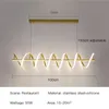 Modern Simple Style Led Chandelier For Dining Room Kitchen Bedroom Lamp Art Decoration Curved Design Bright Gold Pendant Light