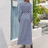 Casual Dresses Candy Cane Stripes Dress High Waist Mini Navy Blue Custom Beach Long-Sleeve Street Fashion Long Maxi Cute Vestido