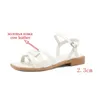 Scarpe casual krazing pentola naturale in pelle naturale peep toe tacco basso estate signore quotidianamente indossare fibbia per il tempo libero cinturino da donna classico sandali l73