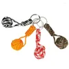 Keychains Survival Keychain geweven touwbal Lanyard Key Ring Monkey Fist Chains Outdoors Tool Sieraden