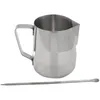 Mugs Milk Frothing Pitcher 350Ml (12Oz)Steaming Pitchers Stainless Steel Coffee Cappuccino Latte Art Barista Steam M