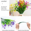 Decorative Flowers Artificial Flower Spring Grass Camellia Fake For Home Office Wedding Party Garden Decoration Greenery Shrubs Plants