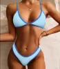 Set Sexy Triangle Sport Sport Bikinis Femmes Push Up Bikini Sport Swimwear White Fringe Two Piece Massuit de bain Splicing Bathing Biquini