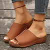 Casual Shoes Open Toe Women's Wedge Sandals White Summer Fashion Breathable Comfortable Woman Buckle Female Footwear Platform