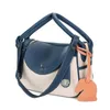 Torby wieczorowe 2024 Jin Mantang Brand Classic Women Canvas Pu skórzana patchwork Tote Retro torebki Panie Messenger