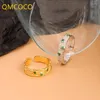 Anillos de clúster Qmcoco Ins Coreano Silver Color Retro Fashion Fashion Fashion Fiel