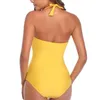 Costumi da bagno femminile sexy sexy senza schienale retrò in bikini abito da bagno nero