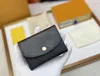 Classic Button Damen Short Wallet Fashion Show Exotic Leder Bag Round Coin Wallet -Kartenhalter mit Box 8a