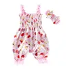 ROMPERS NEUE GIRL SOMMER Rückenlosen Jumpsuit Baby Spitze Bloomer Jumpsuit Baby Ostern gedruckt Polyester Neugeborene Fotografie Kleidung Propsl24f