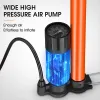 Accessoires West Biking 160psi Balle Pump Pump Ball Bicycle Tire Tire Hands Inflateur pour les accessoires de cyclisme Schrader / Presta / Dunlop