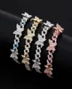 Personalized Butterfly Chains 8MM Cuban Link Chain Bracelet Iced Out Cubic Zirconia Bangle Bracelets Hip Hop Charm Jewelry For Wom9535037