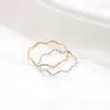 Cluster anneaux minimalistes vagues de mer légères luxe élégant couple de mode pour femmes bijoux mariage fine cadeaux en gros en gros