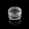Förvaringsflaskor 10st 5 ml kosmetisk behållare hem reser liten klar tom provburk nagelkonst runda med lock för lotion grädde smink