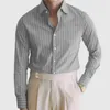 Herren lässige Hemden Vintage Striped Druckmenschen übergroß