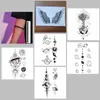 Tattoo Transfer Black Stripe Waterproof Temporary Tattoo Stickers Male Arm Streak Line Punk Style Art Fake Tattoo Personality Leg Tattoo Female 240427