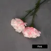 Fleurs décoratives Carnation artificielle Branche unique de simulation réaliste fleur de soie cadeaux de la fête des mères