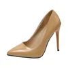 Dress Shoes Fashion High Heel Women 35-45 Plus Size Red Dunne Stiletto Banquet Wedding Sexy Pointed Toe Ladies Party