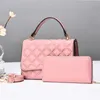 Frauen Umhängetasche mit langer Brieftasche karierte Sommertasche mit 2024 Neuen trendigen und modischen Einzelschulter -Crossbody -Tasche Lady Clutch Handtasche viele Farben wählen