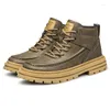 Casual Shoes Men High Top Men's Fashionable Hiss Boots With Taller Heel Lift Insula 7CM Plus Size 37-48