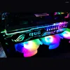 Computerkühlungen 15pcs RGB25 RGB Graphics Kartenständer Support mit Light Effect 5V 4Pin Stromversorgungshalter