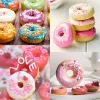 Moulds 1PC 4 Holes Donut Silicone Mold High Temperature Resistant Big Donut Cake Pudding Jelly Chocolate DIY Mould Cake Baking Tools