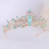 Klipy do włosów barokowy luksusowa korona multi kolorowy dhinestone ślub tiara metal dla imprezowych akcesoria biżuterii Wysoka jakość