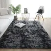 Tapijten Groothandel Simple Ins Wind vaste kleur woonkamer zijden wollen tapijt tie-dikke slaapkamer lang haarraambeddekte mat