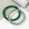 Perlen 2pcs Lila Achat Lila Jasper Perlenarmband 8mm Naturstein elastisches Set für Frauen und Paare Freundschaft Schmuck