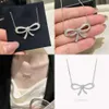 Sier Necklace Man Gold Plated Designer for Woman T0P Quality Diamond Butterfly Fashion Classic Style with Box 013 Original Quality