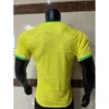 Fußballtrikots-Herren-Trails-Einrichtungen 23-24 Bar X Nationalmannschaft Fünf-Sterne Jacquard Yellow Home Player Version Jersey Sportswear Kurzärärmische Trainingsuniform