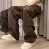 Herrbyxor Regelbundet passar Herr Street Mens Commercial Pants med flera fickor Löst passform och elastisk midja som är lämplig för hiphop model2404