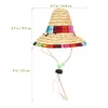 Dog Apparel 1PC Adjustable Multicolor Trim Funny Costume Sombrero Hat Mexican Party Supplies For Dogs Decoration Summer