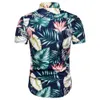 2019 estilo havaiano novo masculino casual de grandes dimensões camisa de manga curta para homens