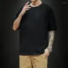 Garnitury męskie A2843 Summer T Shirt Fashion Solid Mens Oversize Hip Hop Krótkie rękawie Casual Cotton Streetwear
