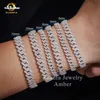 Vente chaude Fine Jewelry Lab Diamond S925 STERLING Silver Rhodium plaqué Bracelet Moisanite Men Bracelet Cuban Link