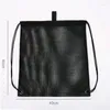 Storage Bags Portable Multifunctional Drawstring Mesh Gym Sports Basketball Shoulder Net Backpack 40 45cm Outdoor Beach Use Bag