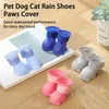 Dog Apparel 4Pcs Pet Shoes Rain Rubber Non-slip Cat Nail Covers Boot Ankle Boots Accessories