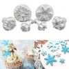 Moulds 3PCS/set Cookie Plunger Cutters Snowflake Gear Patterns for Christmas Biscuits Fondant Sugarcraft Decor Cake Baking Molds