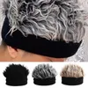 Perruques synthétiques pour hommes et femmes beanie wigs fun chapeaux de cheveux courts innovants hip-hop rétro épiky Q240427