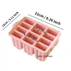Verktyg 12 Cavity Food Grad Silicone Ice Cream Mold With Cover DIY Popsicle Box Lolly Mold dessert Ice Cube Tray Maker Kitchen Gadgets