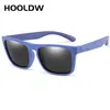 Gafas de sol de niños Hooldw Square Silicona Niños flexibles Niños Polarizados Gasos Sol Guertas para niños UV400 Baby Shades Eyewear 240416