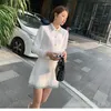 Work Dresses Luxury Small Fragrance White Women Suit Temperament Studded Long-sleeved Jacket Mini Skirt Autumn French Chic Two-piece Set