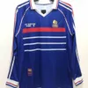 Jerseys de futebol Mensuuits 2006 Copa 1998 Equipe francesa Casa e fora do clássico MBAPPE BENZE M Classic Long e curto