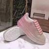 Casual Shoes 2024 Autumn Leather Women Style Fashion Pink Platform Ins Platforms Sneakers Tide Shine Bling Rhinestone